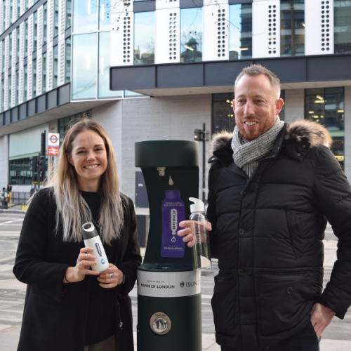 NEW DRINKING FOUNTAIN NEAR OLD STREET HELPS TO CUT SINGLE-USE PLASTIC WASTE