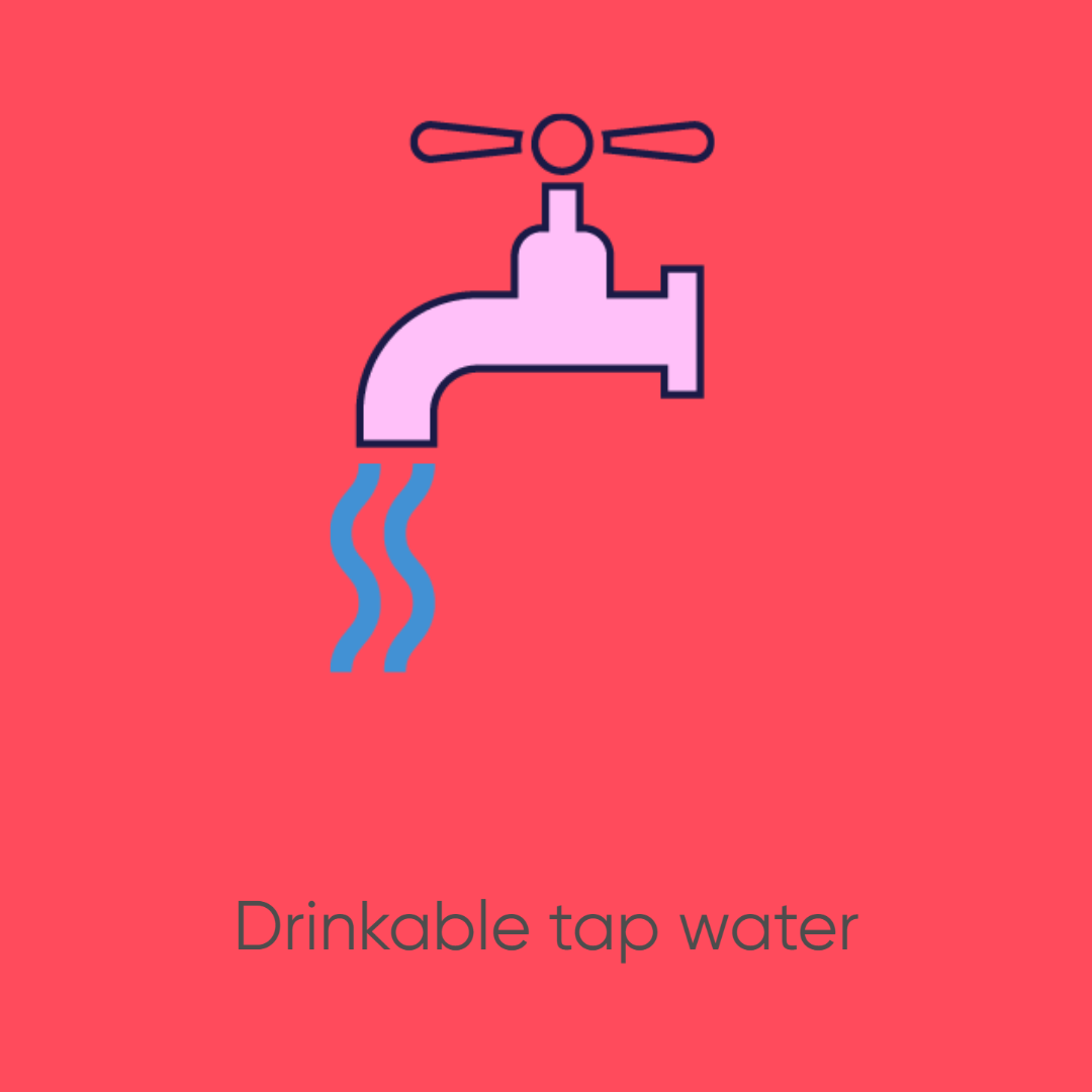 Drinkable tap water